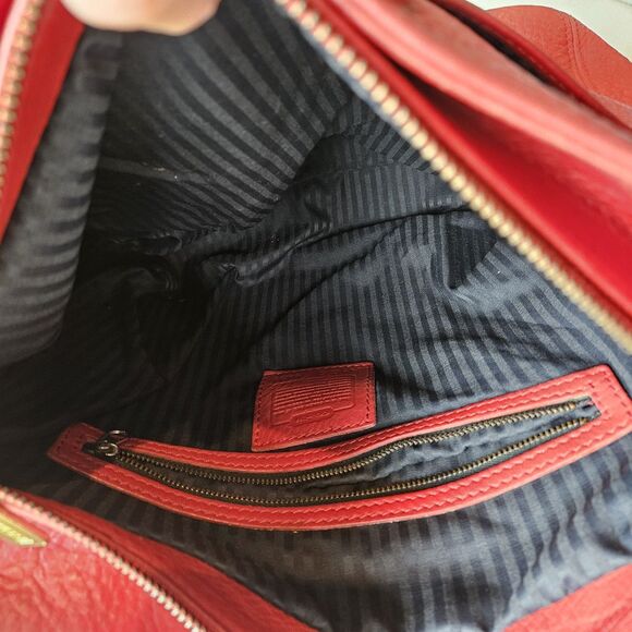 COACH Vintage RED Pebbled Leather Sonoma Shoulder Crossbody Bag G6M-4920 Large - Picture 14 of 15